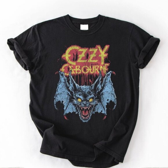 Lindsey I Tops - Ozzy Osbourne Graphic T-Shirt – Vintage Rock Tee – Retro Heavy Metal Band Shirt